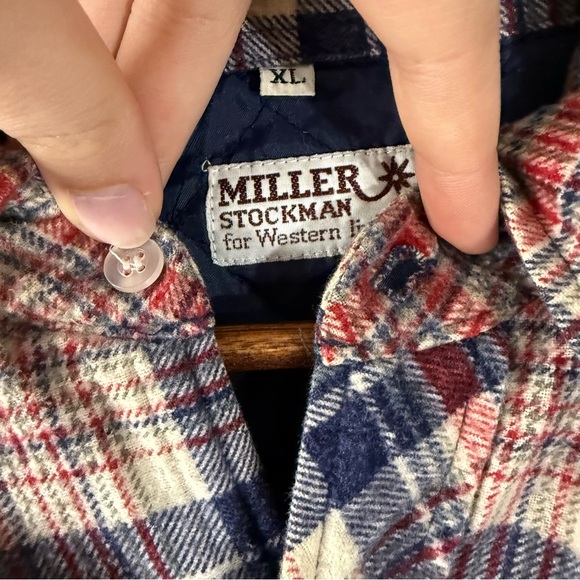 Miller Stockman for Western Living Plaid Men’s Button Down Pearl Snap Flannel - Picture 7 of 8